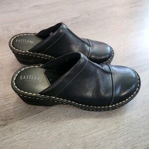 Eastland Collette Black Leather Mule‎ Clogs Size 7.5